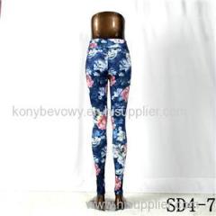 SD4-7 Fashion Sport High-waist Flower Yoga Leggings