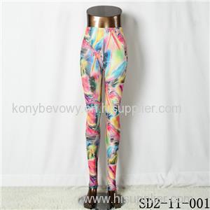 SD2-11-001 Latest Fashion Fashion Knit Starry-sky Print Slim Leggings