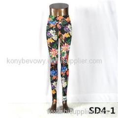 SD4-1 Knit High-waist Flower Yoga Leggings