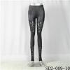 SD2-009-10 High-elastic Slim Fashion Light Yogon Lacework Montage Sexy PU Leggings