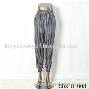 SD2-8-008 Latest Popular Knit Fashion Elastic Strip Loose Pants