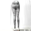 SD2-9-003 High-elastic Slim Fashion Light Sliver Plating Alphabet Sexy Leggings