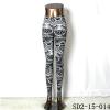 SD2-15-014 New Style Popular Knit Black And White Sun-flower Slim Leggings