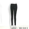 SD2-10-002 Latest Fashion Knit Jacquard Low-waist Black Slim Leggings