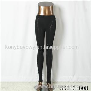 SD2-3-008 Latest Popular Pure Cotton Lace Slim Leggings