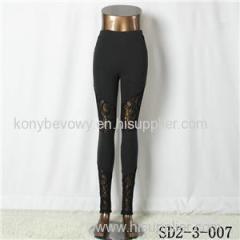 SD2-3-007 Latest Popular Pure Cotton Lace Montage Leggings