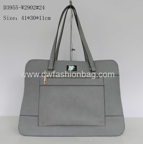 Fashion zipper handbag /lady bag/PU tote handbag
