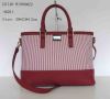 Fashion zipper handbag/PU red tote bag/lady bag