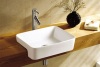 Sanitary ware Bathroom Ceramic White Color Semi Recessed Art Wash Basin