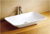 Ceramic Rectangular White Color Counter Top Basin