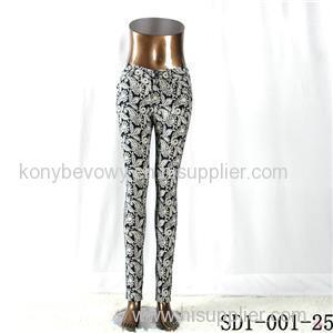 SD1-001-25 Black And White Cashew Fashion Popular Slim Leggings