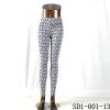 SD1-001-13 Black And White Woven Slim Leggings