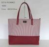 Fashion zipper handbag/PU red tote bag/lady bag