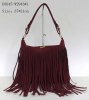 Fashion zipper handbag/PU tassel shoulder bag/Lady bag