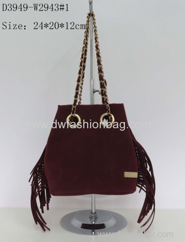 Fashion chain handbag/PU tassel handbag/Lady bag