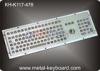 Dustproof metal panel mount keyboard with trackball and number keypad