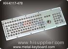 Dustproof metal panel mount keyboard with trackball and number keypad