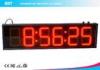 6 Inch Red Digital Led Clock Display Support 12 / 24 Hour Format Switch