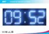 Custom 7 Segment White Led Digital Clock With Temperature Display