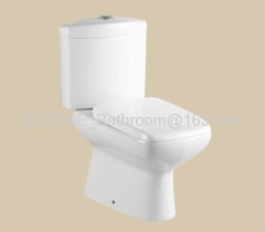 Roca style popular design ceramic white color two piece toilet