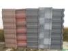 Durable Aluminum Zinc Plate Stone Coated Metal Shingles Tiles Red / Gray