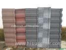Durable Aluminum Zinc Plate Stone Coated Metal Shingles Tiles Red / Gray