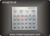 Dust proof Panel Pounting Metal Access Control Keyboard with 28 Keys