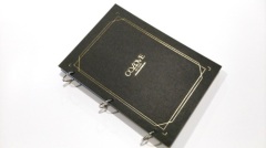 Gilt edged coil-bound hardcover book printing