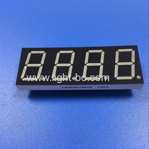 Super red 4 digit 0.8" 7 segment led display common anode for instrument panel