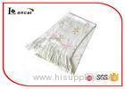 Snowflake Print Shawl Scarf Durable Adults White Soft Handle Scarf