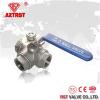 Stainless Steel T Port/L Port Thread Floating Three Way Ball Valve 1000WOG