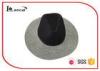 Black And Grey Tan Felt Cowboy Hat Ribbed Band Mens Felt Dress Hats