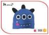Monster Design Warm Blue Knit Hat Three Ear Lap Washable For Childrens