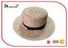 57cm Wide Brimmed Straw Hat Boater Hat Ribbon Straw Boater Hat Women
