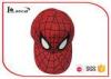 Spider Man Adjustable Red Baseball Caps Hats Embroidered For Children