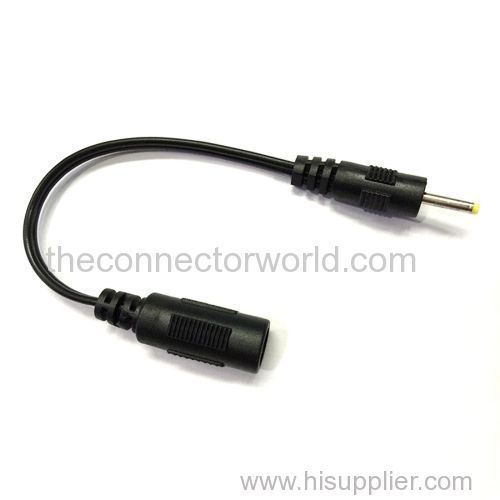 CFTW DC Power Jack 5.5 x 2.1mm Female to 2.5×0.7mm Male Plug Cable(0.15 m)