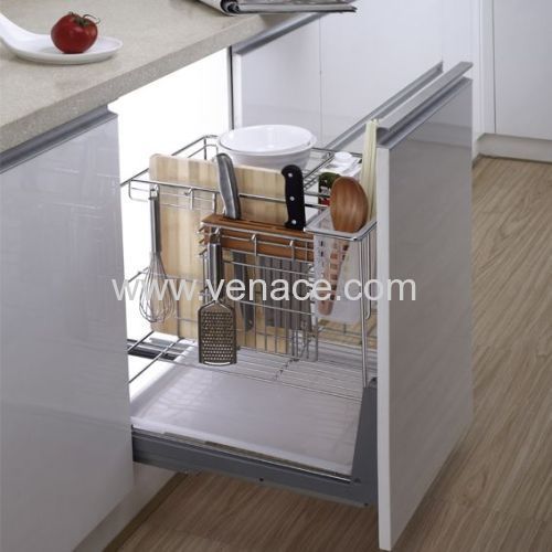 Multi-function Kitchen Drawer Basket with Knife Shelf