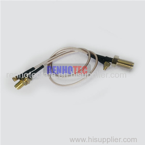 dual pv flexible rg cable with mcx connector and n connector