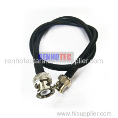 high fire resistance PV black coax cable with male bnc to bnc