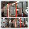 fast color change powder coating spray booth