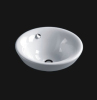 Sanitary ware Ceramic Semi Recessed Art Basin