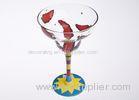 Colorful Margarita Stemware Wine Glasses Wine Glassware Hand Painted