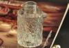 Cut Glass Perfume Bottles Antique Transparent With Emboss Pattern