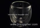 Round Double Layer Glass Coffee Cups HighTemperatureResistant