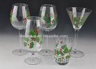 Colorful Decorated Hand Painted Glass Stemware For Martini Wine