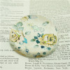 80MM Dome Glass Paperweigh with Four Color Printing Flower