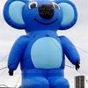 Cartoon Blue Inflatable Sloth Roof Decoration Air Characters Inflatables