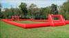 Sporting Large Inflatable Soap Soccer Field Red Fire Resistant EN15649