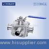 Manual 3 way Non-retention full port ball valve with plastic handle