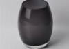 Votive Black Glass Candle Holder Hand Made / Round Candle Holder